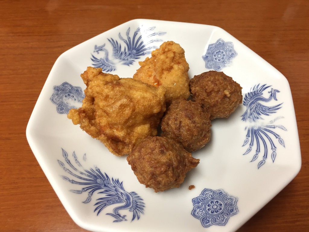 トリからあげと肉だんご（サービスランチ）