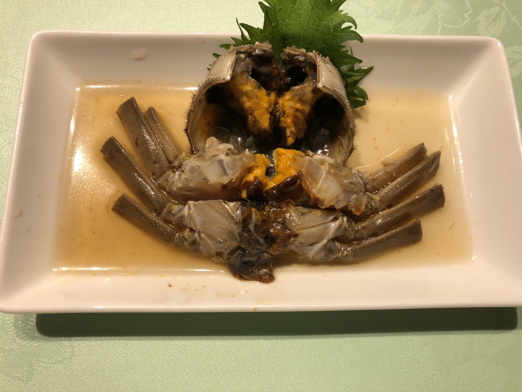 上海蟹の老酒漬け(2800円)